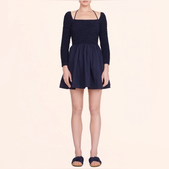 Staud Cassidy dress Size (4) Small navy blue (NWT) - Picture 1 of 7